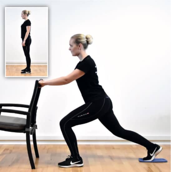GLAD exercise program backwards slider at Adelaide West Physio + Pilates | Headache Clinic