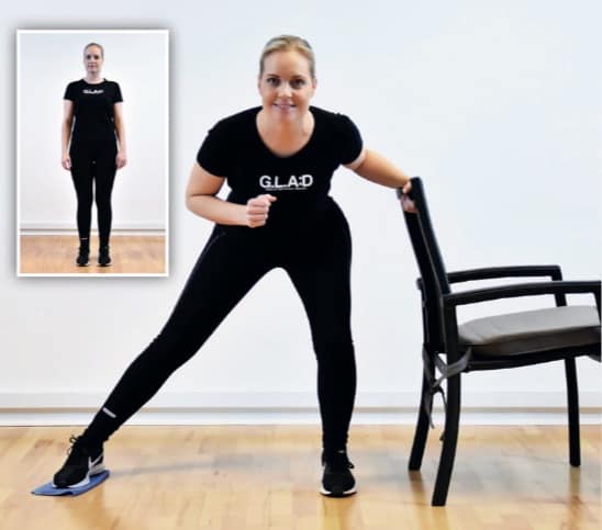 GLAD exercise program slider to side at Adelaide West Physio + Pilates | Headache Clinic