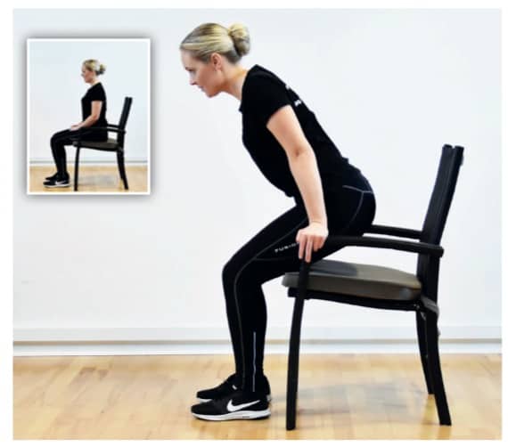 GLAD program exercise sit to stand from chair at Adelaide West Physio + Pilates | Headache Clinic