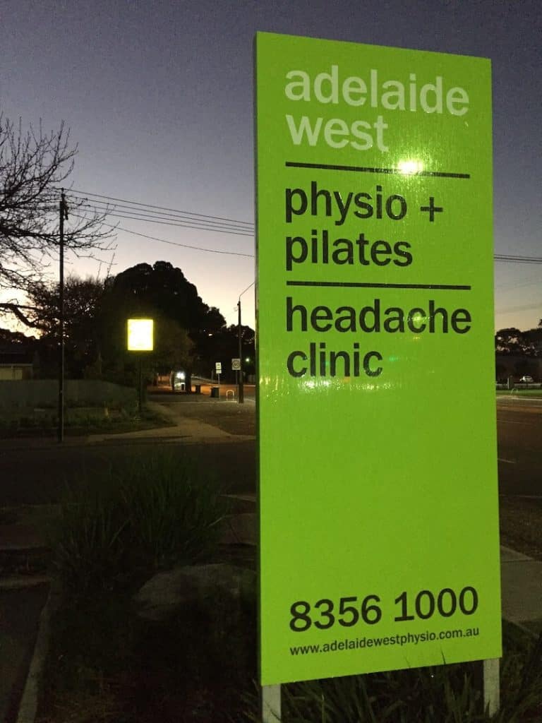 Physio Fulham street sign - Adelaide West Physio + Pilates | Headache Clinic