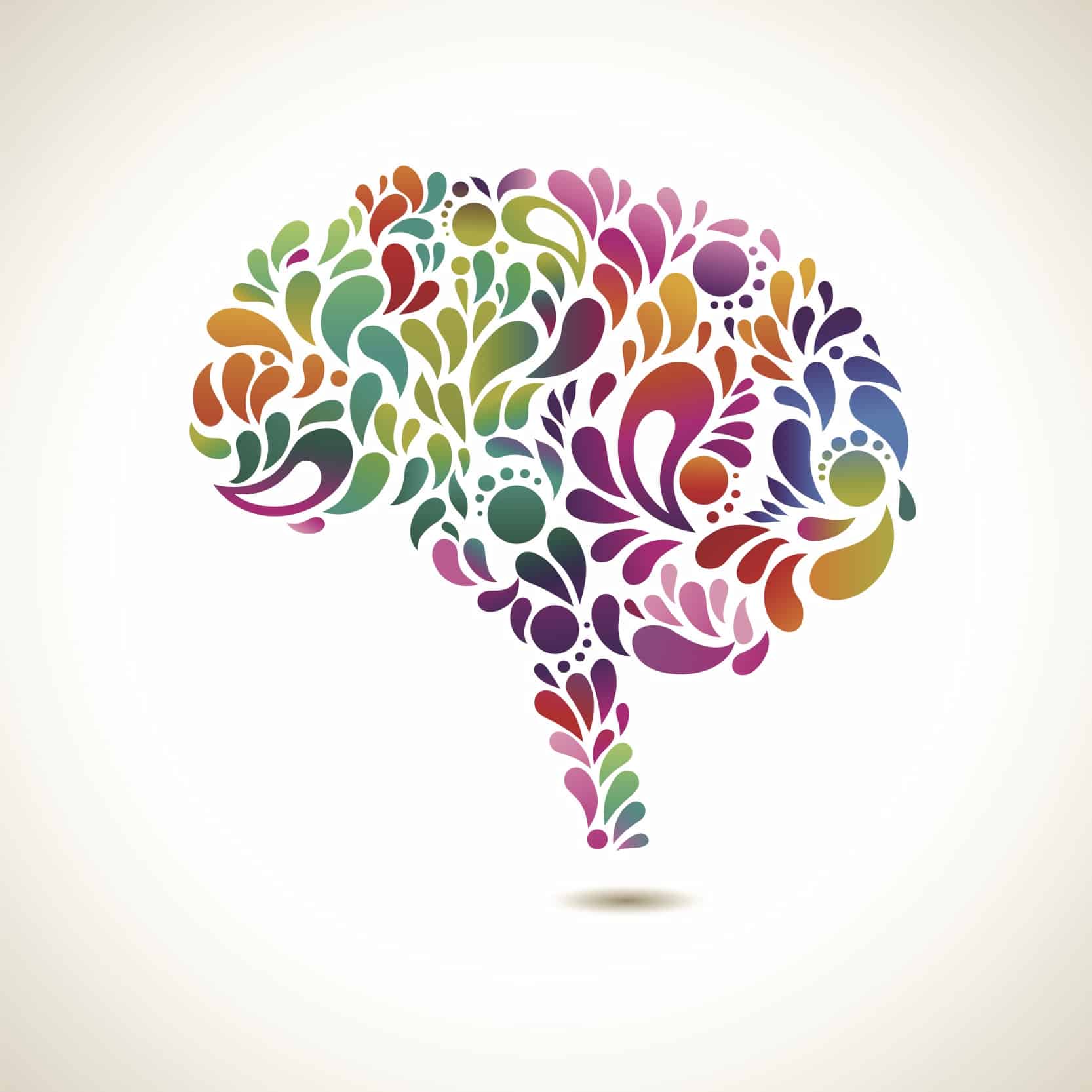 A colourful beautiful brain picture